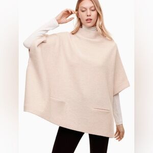Aritzia Wilfred Size XXS/XS Touraine Poncho Sweater Wool Cream